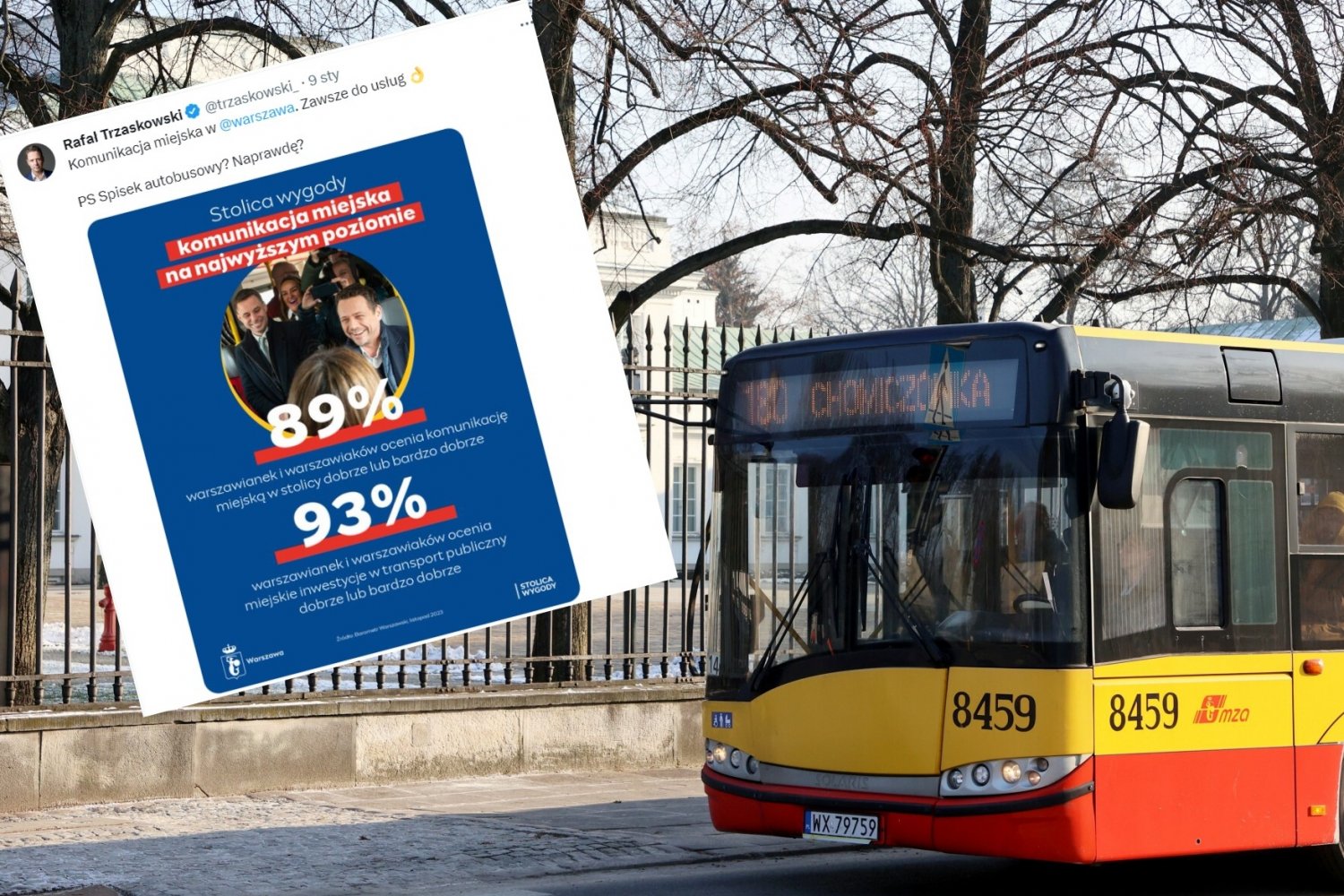 Autobus zablokował drogę Dudzie do pałacu? Nowe fakty obalają narrację PiS.