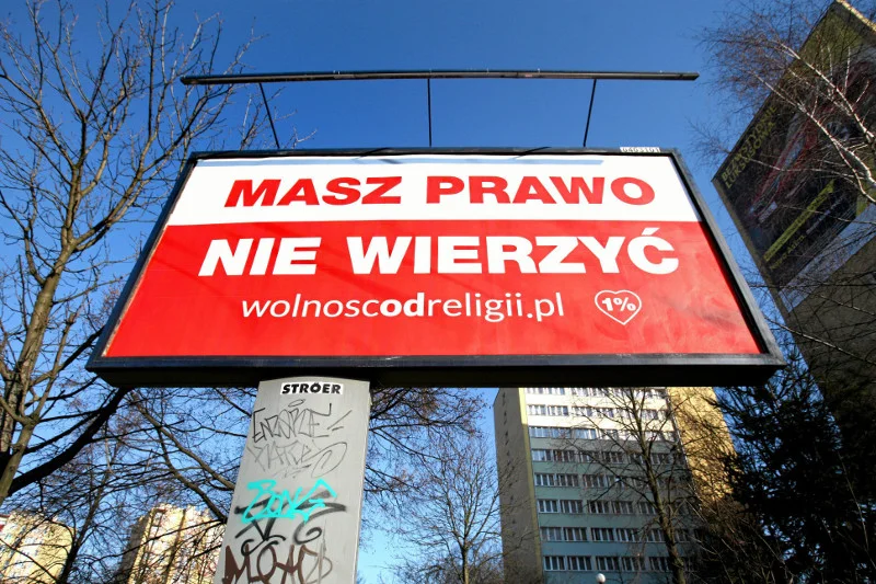 W styczniu tego typu billboardy pojawiły się na ulicach polskich miast.