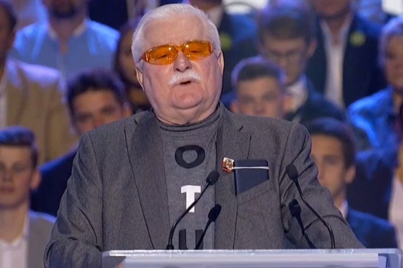 Lech Wałęsa zaskoczył swoim przemówieniem podczas konwencji KO.