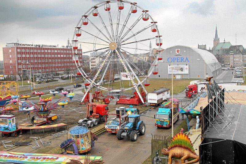 Wesołe miasteczko w Szczecinie.