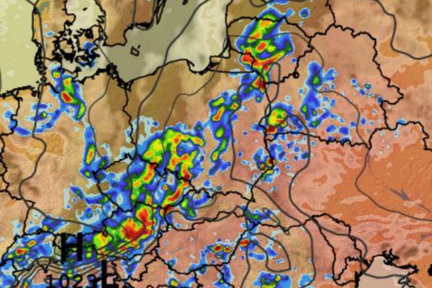 Burze, radar burz, gdzie jest burza