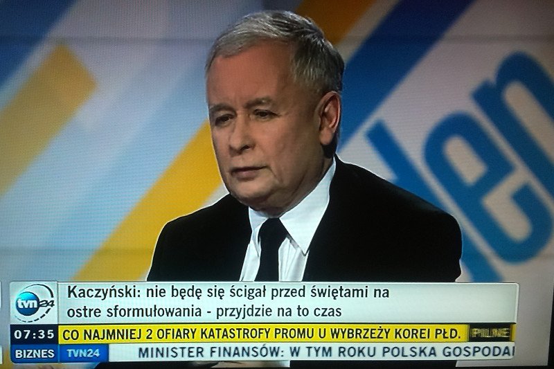 Jarosław Kaczyński w TVN24: Klaskałem Tuskowi, bo liczyłem na zmianę