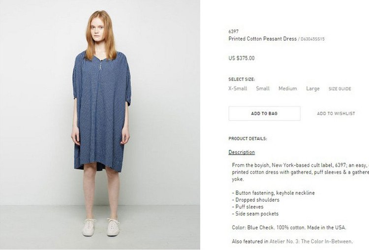 "Sukienka" za blisko 400 dolarów, która oburzyła internautów.