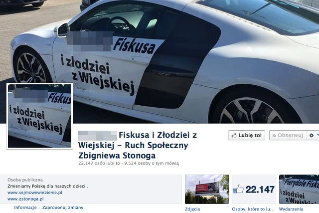 Lista telefonów do dziennikarzy została opublikowana na facebookowym profilu Zbigniewa Stonogi