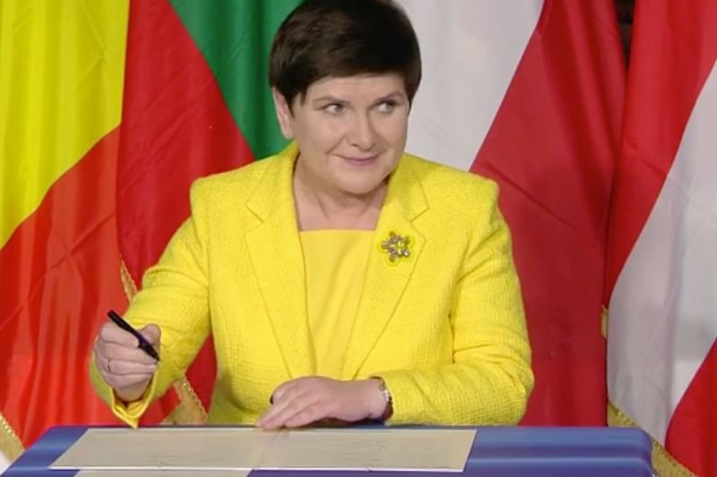 Premier Beata Szydło podczas podpisania Deklaracji Rzymskiej