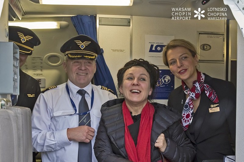Olga Tokarczuk jest już w Warszawie.