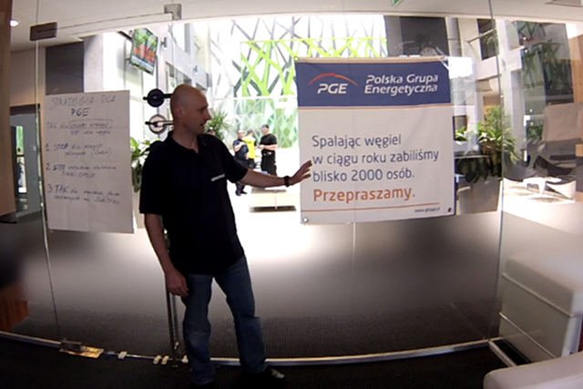 Dyrektor polskiego oddziału Greenpeace'u w gabinecie prezesa PGE