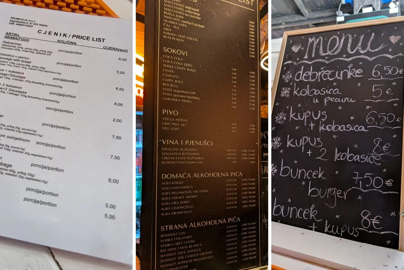 Cenniki ze świątecznych jarmarków