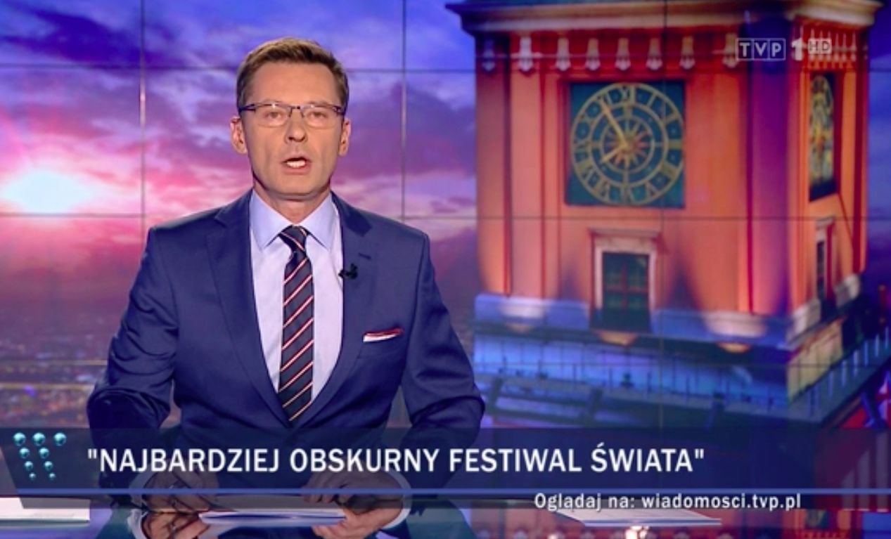 Krzysztof Ziemiec z Wiadomości TVP o Przystanku Woodstock