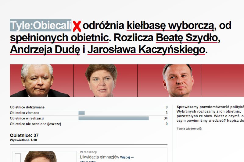 Ruszamy z nowym serwisem - TyleObiecali.pl!