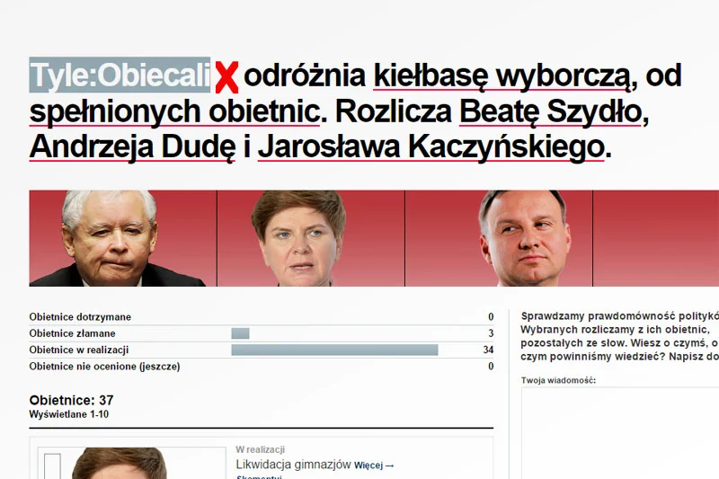 Ruszamy z nowym serwisem - TyleObiecali.pl!