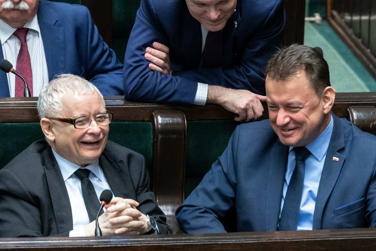 Jarosław Kaczyński w ławach sejmowych.