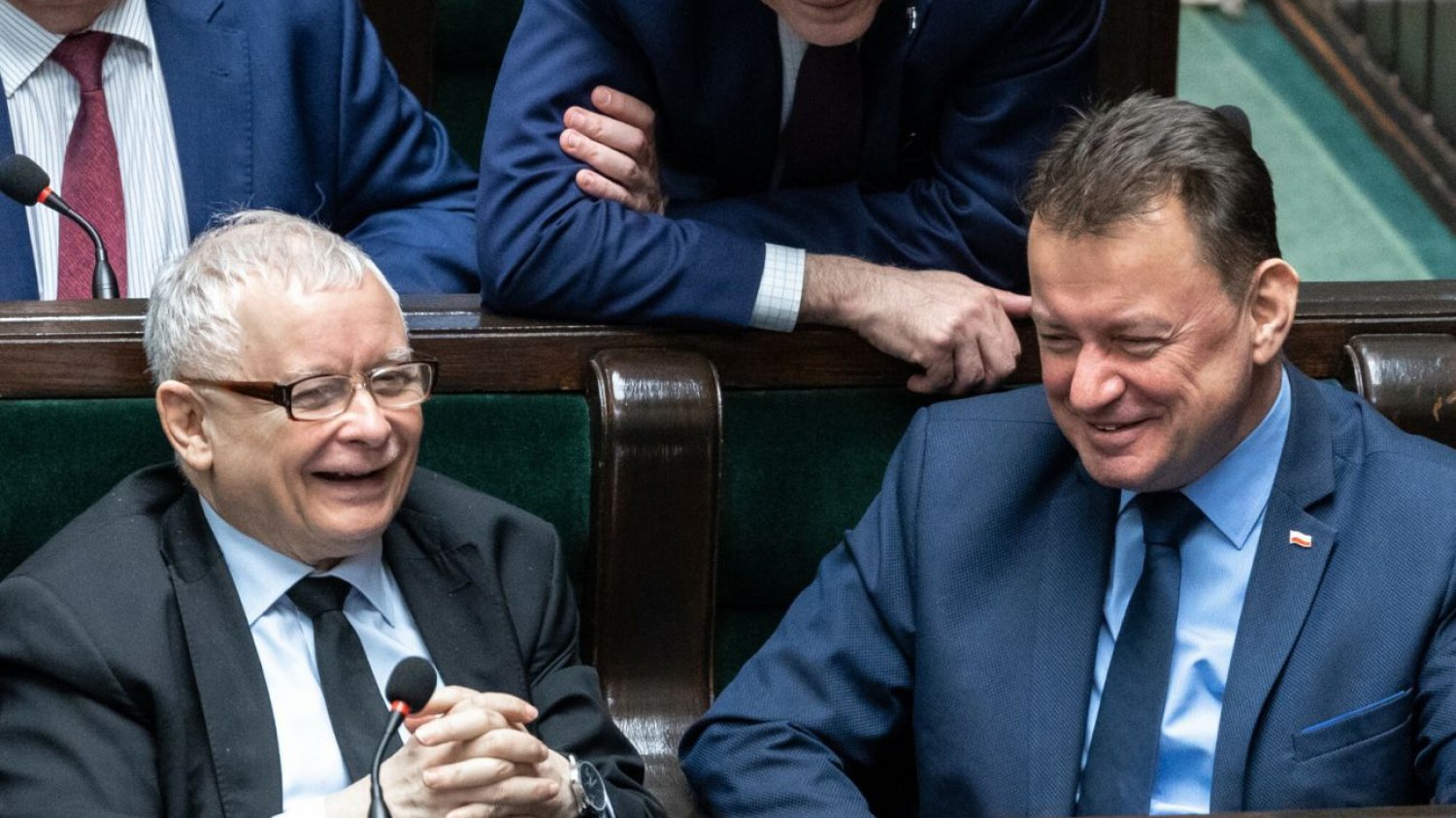 Jarosław Kaczyński w ławach sejmowych.