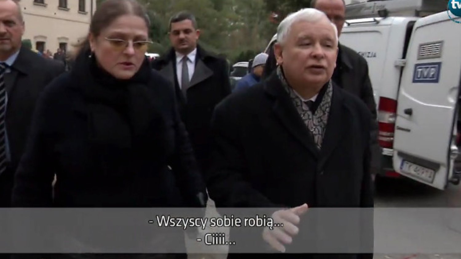 „Ćśś” – prezes Kaczyński ucisza posłankę Pawłowicz, która skarży się na zrywanie jej plakatów wyborczych