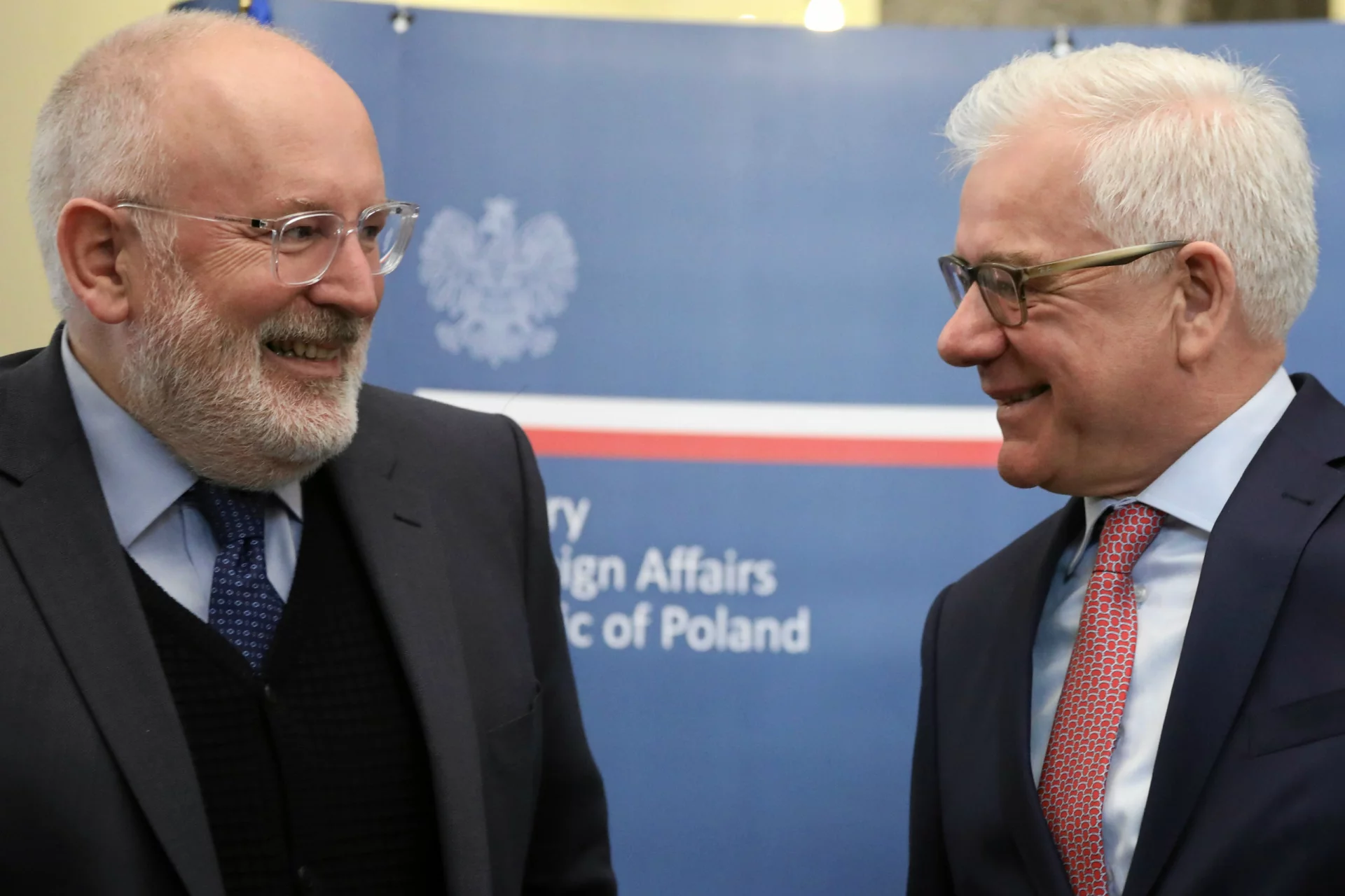 Frans Timmermans spotkał się m.in. z Jackiem Czaputowiczem.