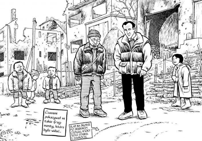 Fragment planszy z komiksu "Strefa bezpieczeństwa..."