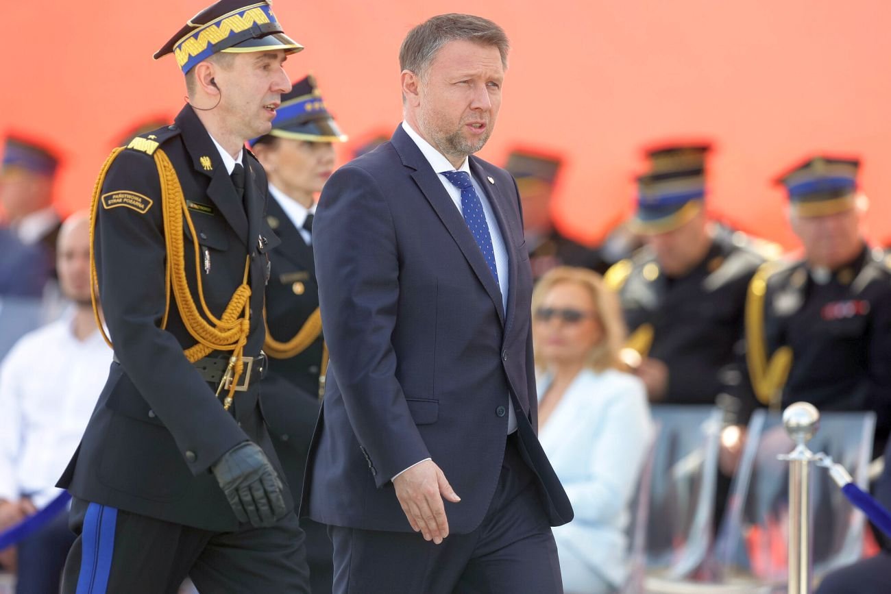 Minister Kierwiński pechowe przemówienie wygłosił podczas obchodów Dnia Strażaka