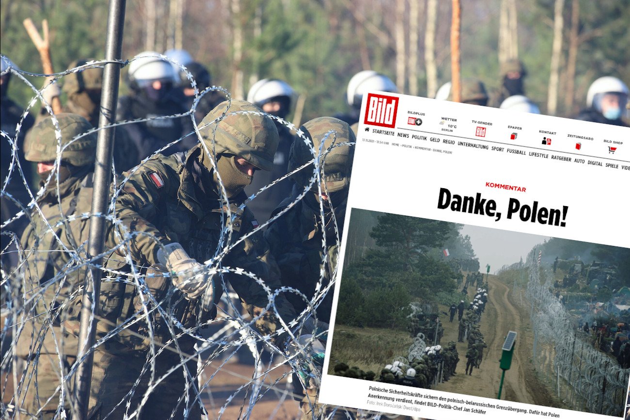 Na łamach "Bilda" pojawił się felieton z podziękowaniami dla Polski za ochronę granicy.
