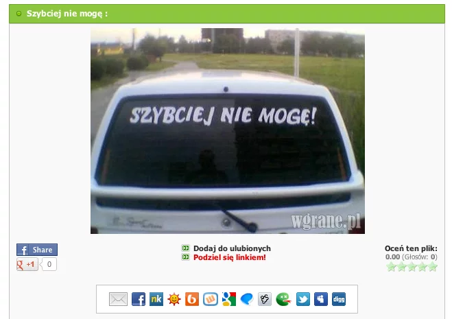 "Szybciej nie mogę"