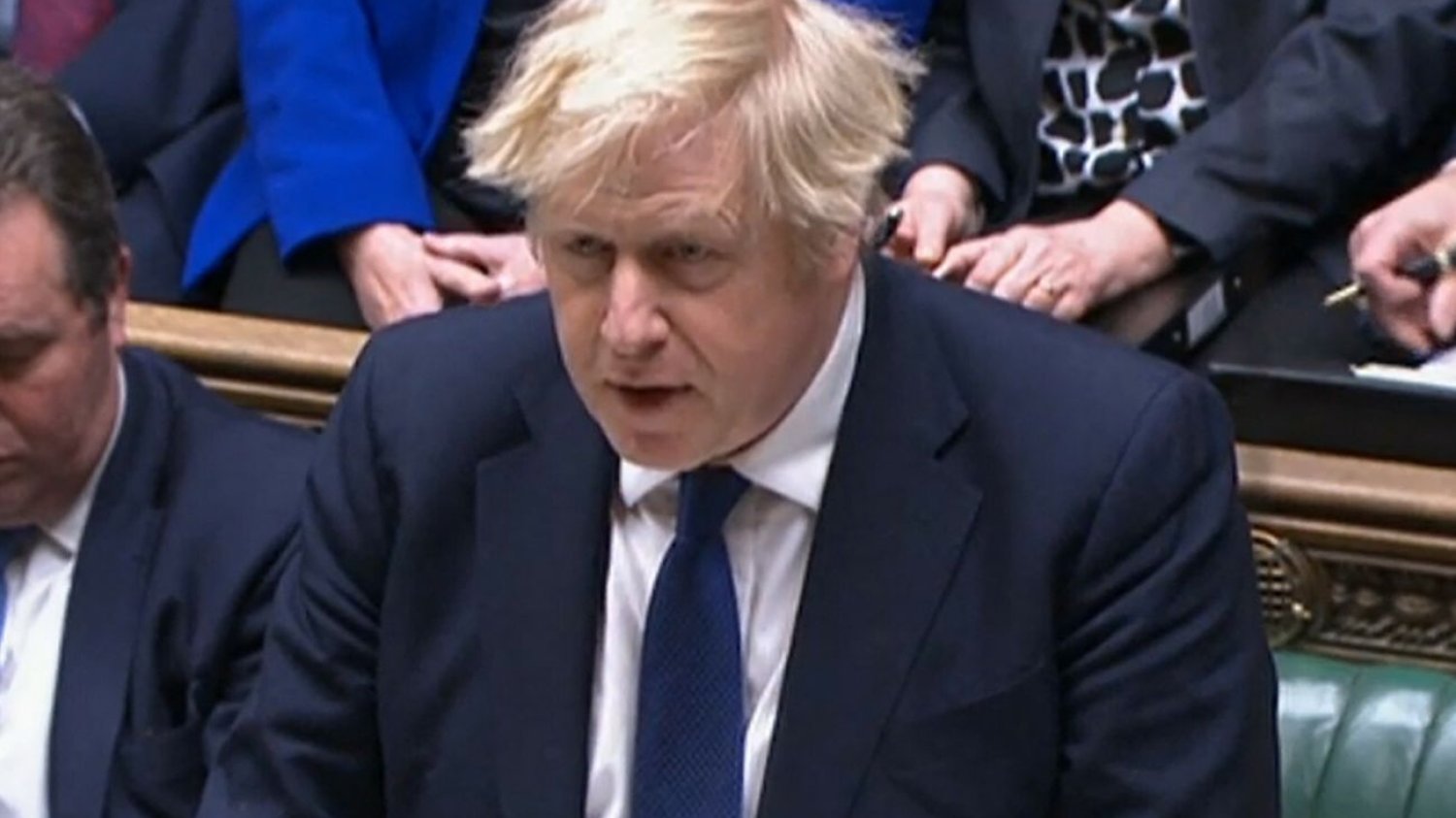 Boris Johnson przemawia w Izbie Gmin.