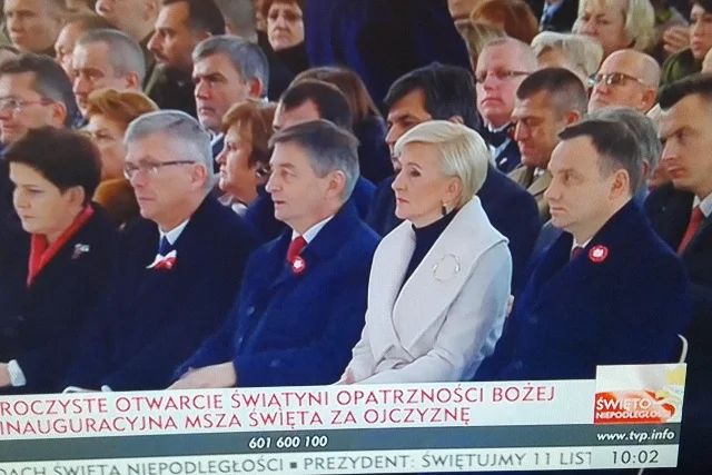 Andrzej Duda w Świątyni Opatrzności Bożej.