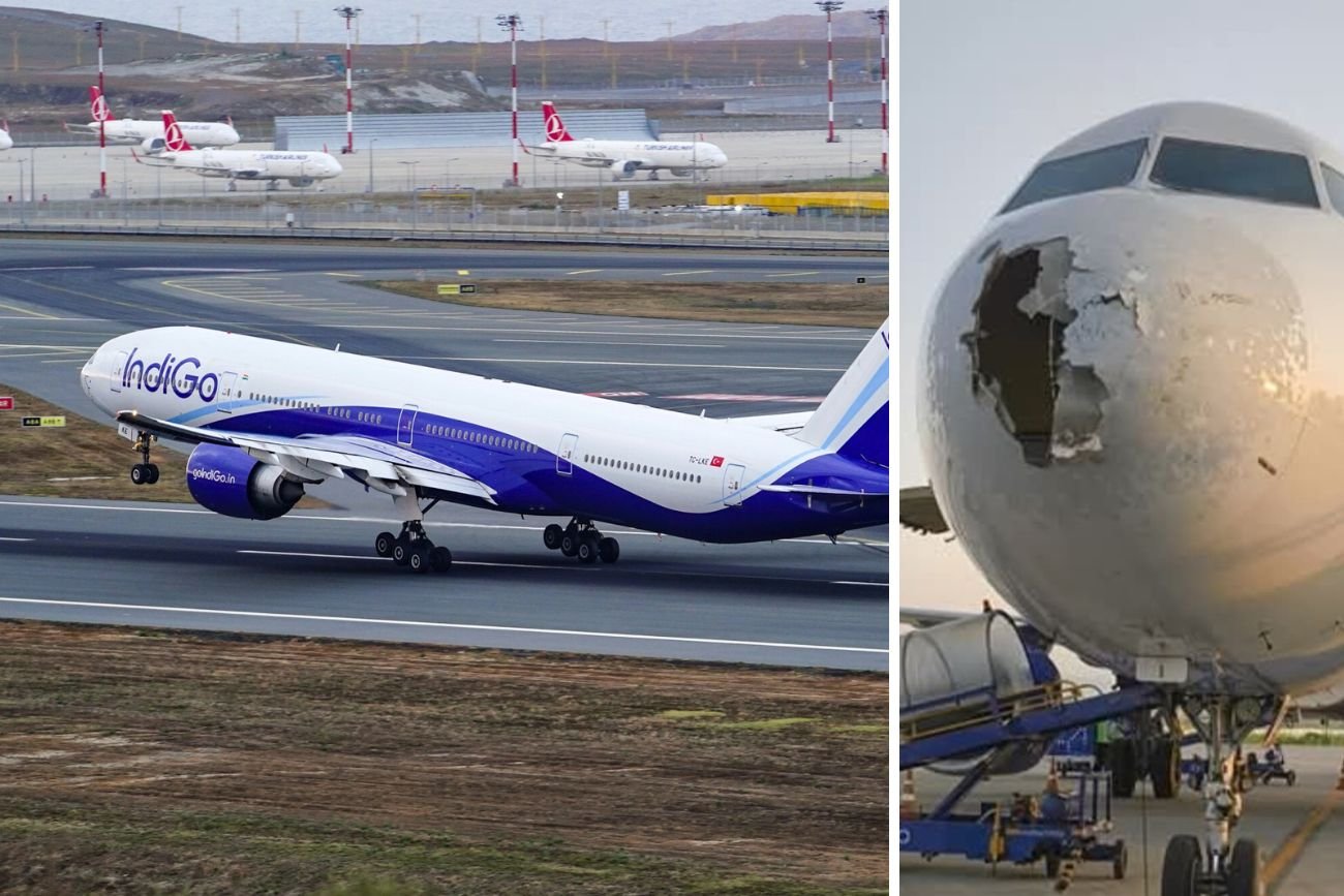 Przerażające chwile podczas lotu. Dziób maszyny został nagle rozerwany