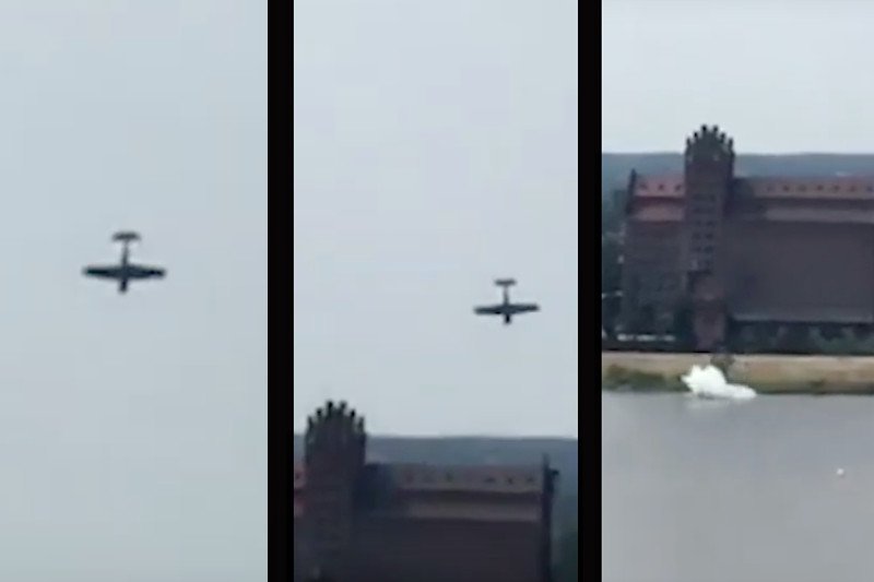 Płock: samolot spadł do Wisły podczas pokazów lotniczych.