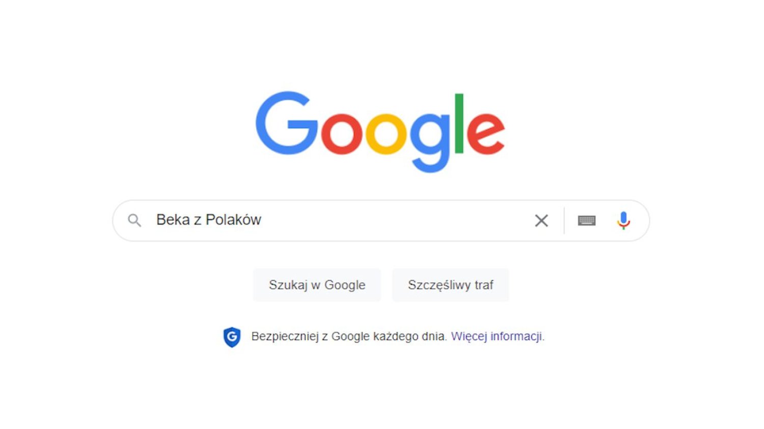 Po wpisaniu w Google hasła "beka z Polaków" wyskakuje aktualny kurs euro oraz fanpage z memami odnoszącymi się do stereotypu Polaka na wakacjach.