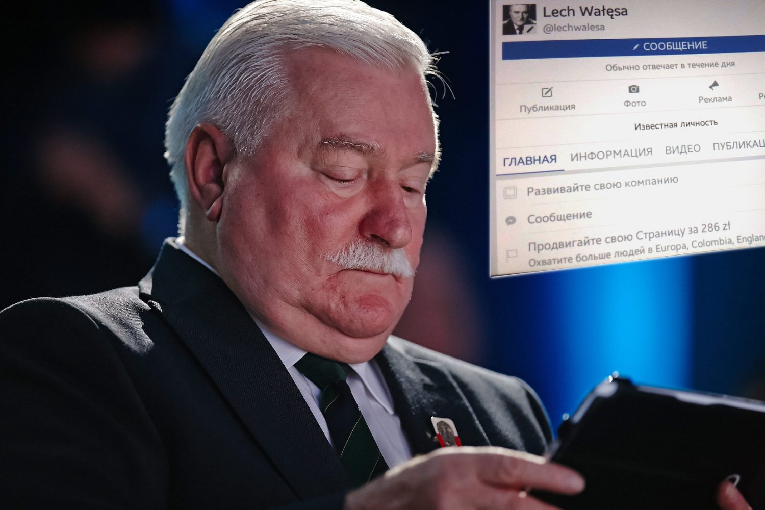Lech Wałęsa twierdzi, że rosyjscy hakerzy próbowali zaatakować jego konto