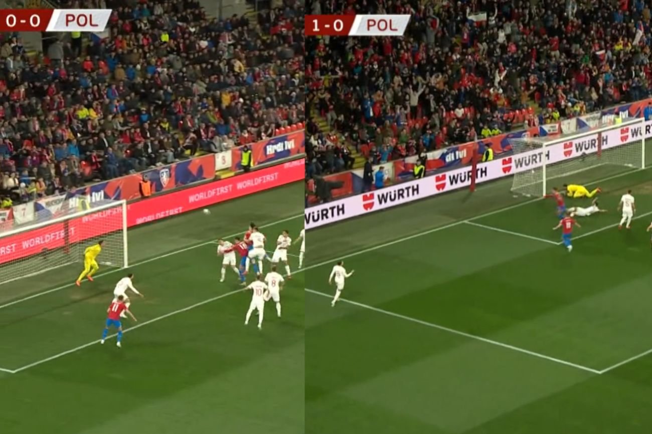 Tak padły obie bramki dla Czechów.