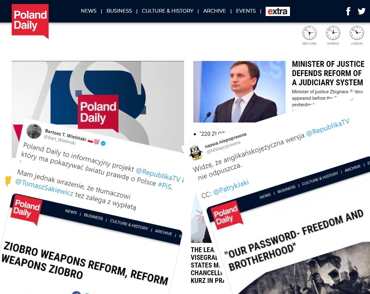 Internauci wyszukują błędów językowych na polanddaily.com.
