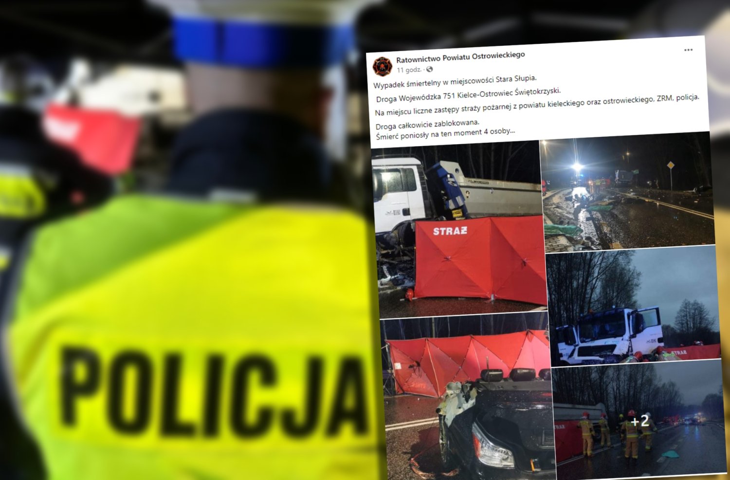 Stara Słupia. W tragicznym wypadku bmw zginęły cztery osoby