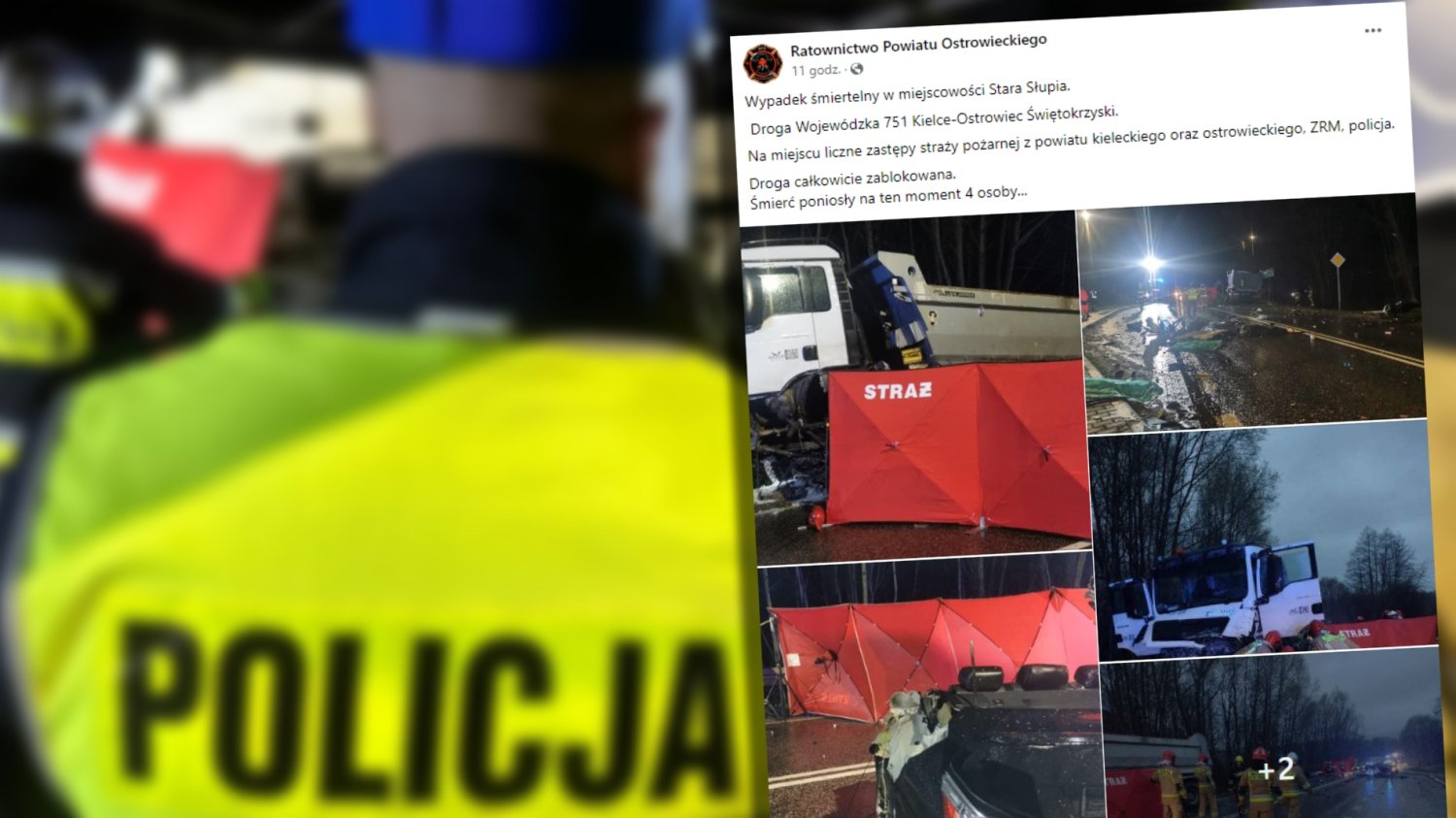 Stara Słupia. W tragicznym wypadku bmw zginęły cztery osoby