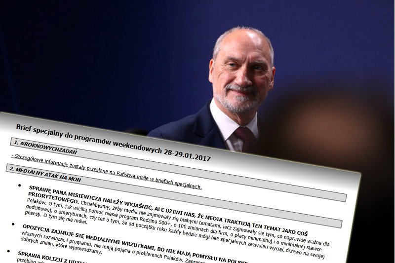 W briefie dokładnie poinstruowano członków PiS, co mają mówić na bieżące tematy.