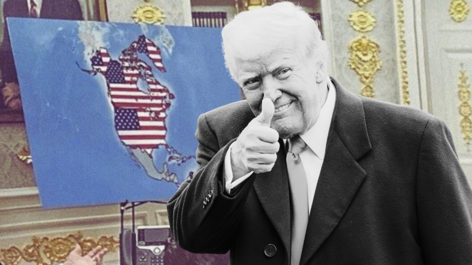 Trump pokazał "nową" mapę USA z Grenlandią. Żarcik chyba tylko jego bawi