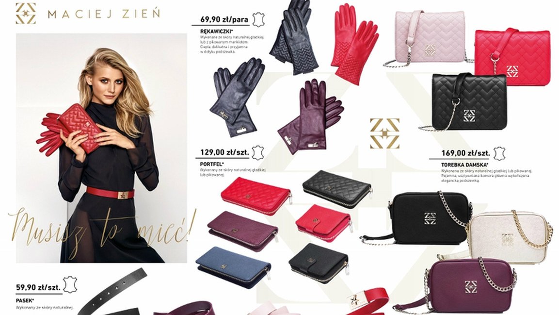 Kolekcja galanterii skórzanej Macieja Zienia dla Biedronki jest dostępna w wybranych sklepach od 23 listopada.