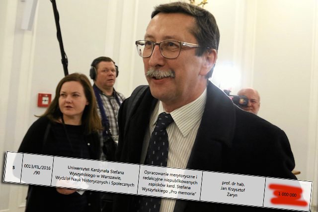 Projekt IPN i UKSW prowadzony przez Jana Żaryna otrzymał milion złotych dofinansowania z ministerstwa.