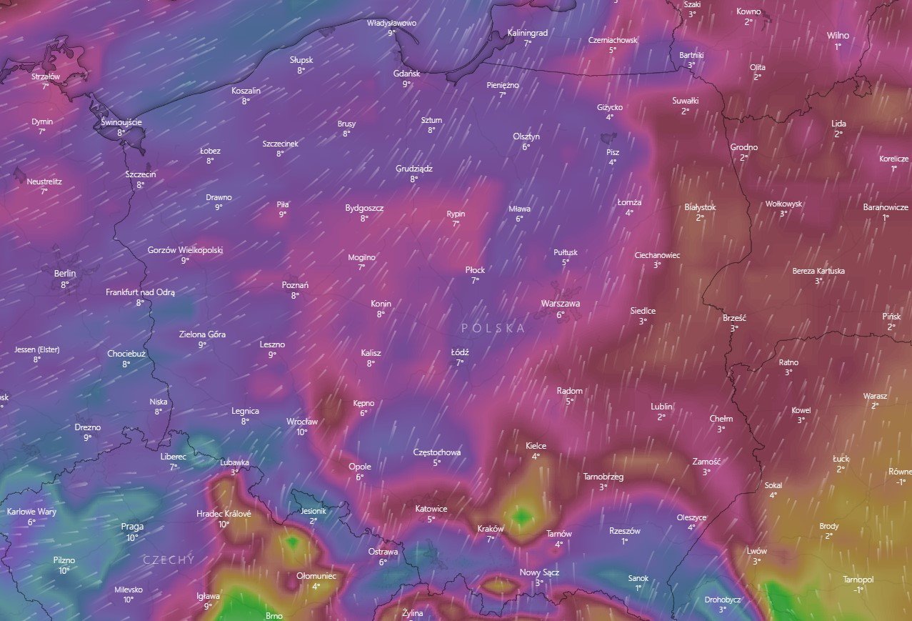 W całej Polsce w poniedziałek zapowiada się fatalna pogoda.
