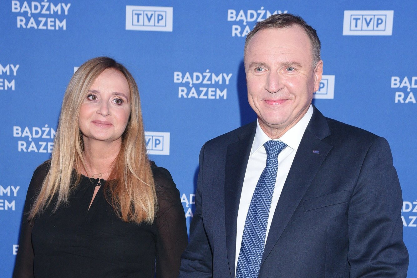 Jacek Kurski z żoną Joanną