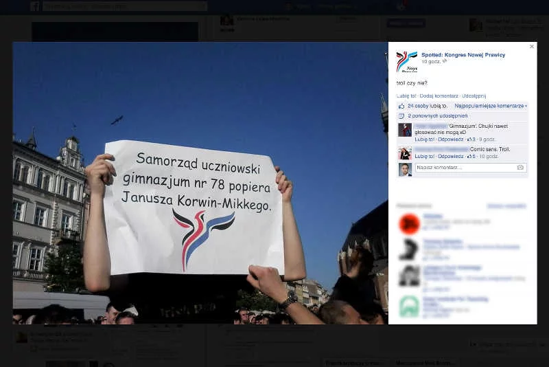 Trollowanie Kongresu Nowej Prawicy?
