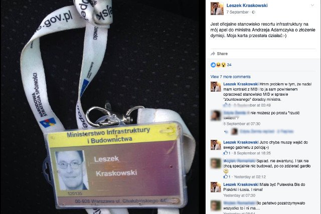 Kraskowski robił PR ministerstwu i krytykował je jednocześnie.