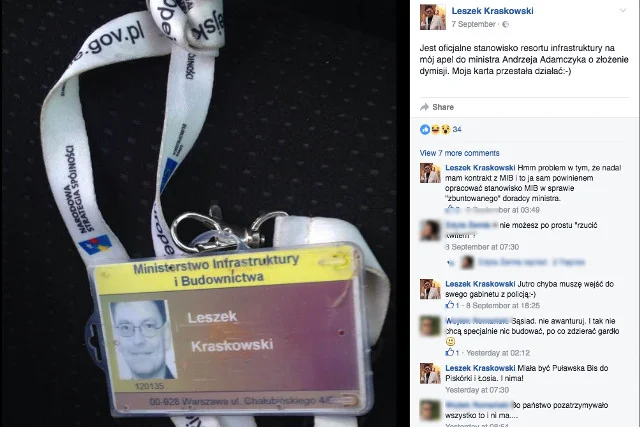 Kraskowski robił PR ministerstwu i krytykował je jednocześnie.
