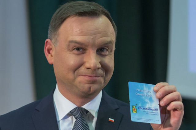 Prezydent zadeklarował chęć oddania organów i tkanek w razie śmierci