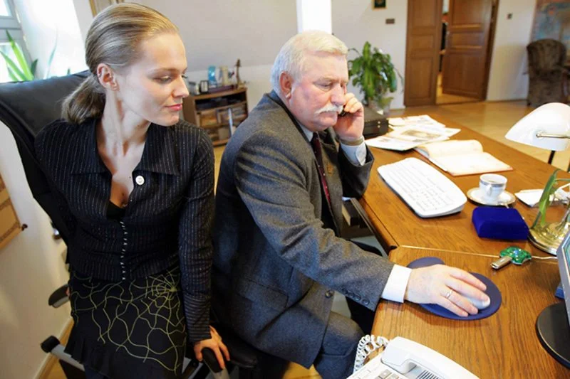 Maria Wiktoria Wałęsa z Lechem Wałęsą (zdjęcie z 2005 roku)