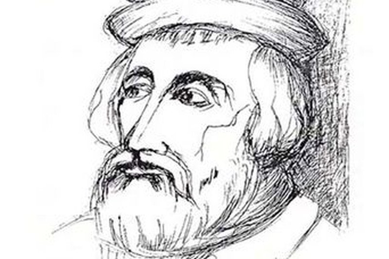 Tak mógł wyglądać Paweł Włodkowic. Rys. Halina Siemieniecka.