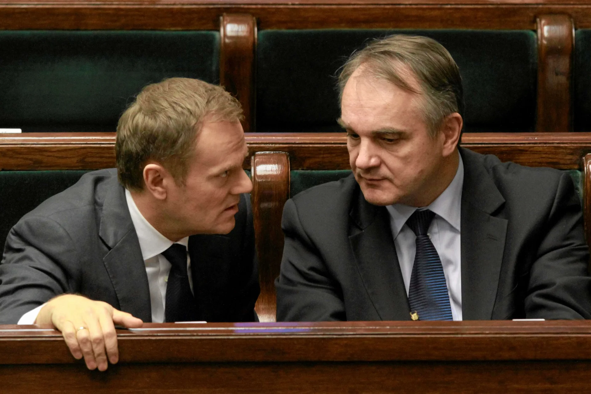 Donald Tusk i Waldemar Pawlak w Sejmie.