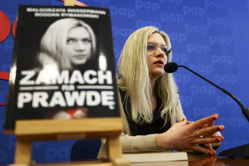 Małgorzata Wassermann podczas promocji swojej książki.