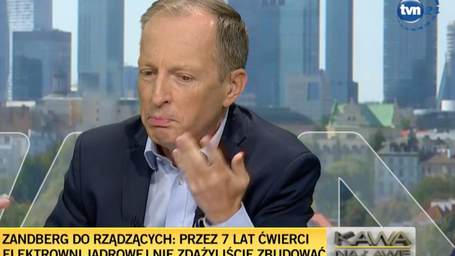 Konrad Piasecki w programie Kawa na ławę w TVN24 zbeształ Annę Zalewską