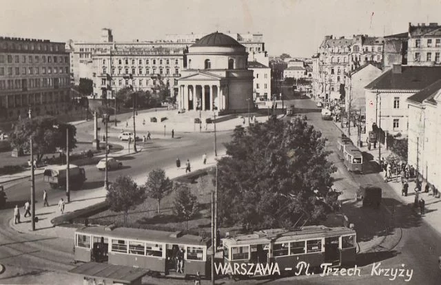 Plac trzech Krzyży, lata 50., Warszawa