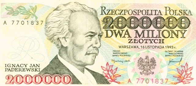 2-milionowy banknot z 1993 roku